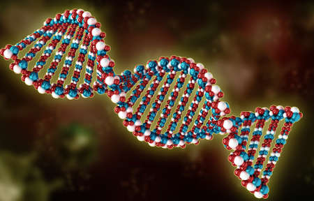 Digital illustration of a dna in white background