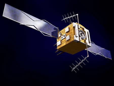 digital illustration of a satelite in digital 