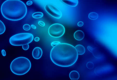 digital illustration of streaming blood cellsの写真素材