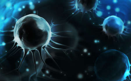 Digital illustration of stem cell in color の写真素材