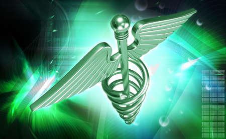 3d medical icon on a colour backgroundの写真素材