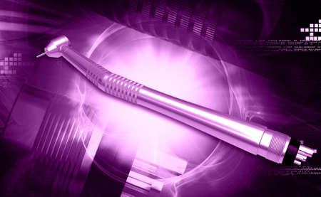 Digital illustration of a dental handpiece in colour backgroundの写真素材