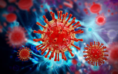covid 19 3d illustration