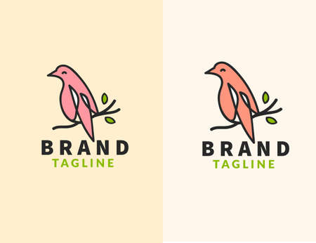 Bird logo vector art designのイラスト素材