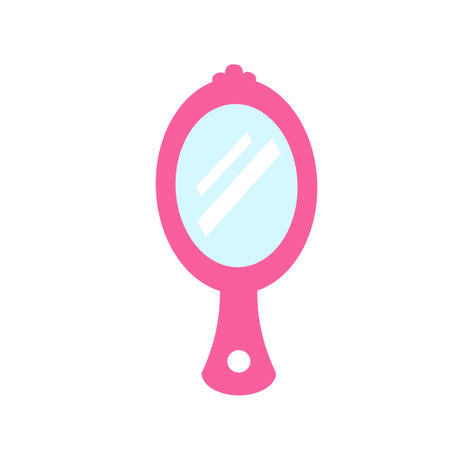 Elegant Mirror Glass Stylized and Editable Vector Illustration for House Appliances Design Theme.のイラスト素材