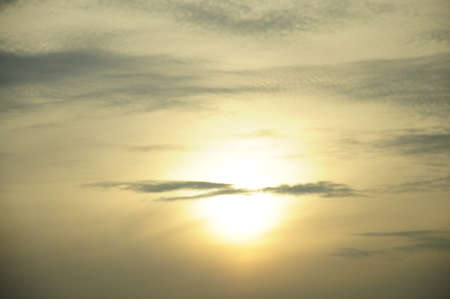 Sunrise among cloudsの写真素材