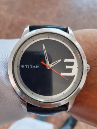Jaipur,India-Circa 2020: Picture of watch by Titan Company