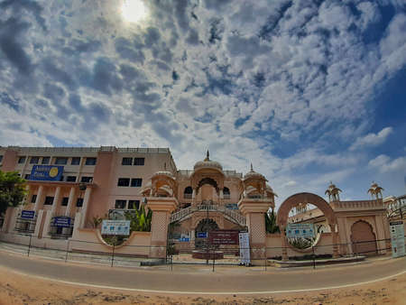 Jaipur,India-Circa 2020: Picture of Akshaya Patra Temple shot on sunny dayのeditorial素材