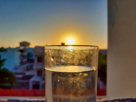 glass of waterの写真素材