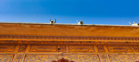 Jaipur, India Circa 2022:Picture of exterior of Govind devji temple of Pink City shot during...
