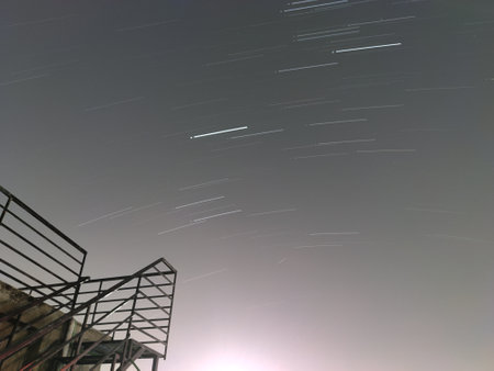 Picture of Star Trails shot in pink city Jaipur at night