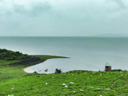Landscape view of the sea in the morning, Sri Lanka.の写真素材