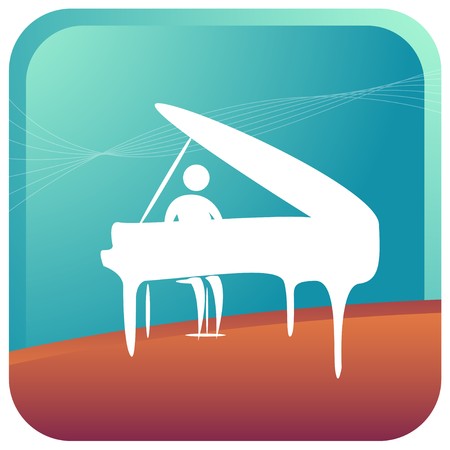 human playing a pianoのイラスト素材