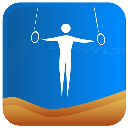 human showing postures of gymnasticsのイラスト素材