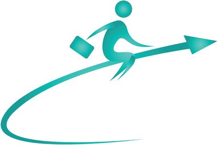 human flying on a graphlineの写真素材