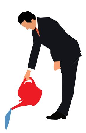 Businessman watering の写真素材