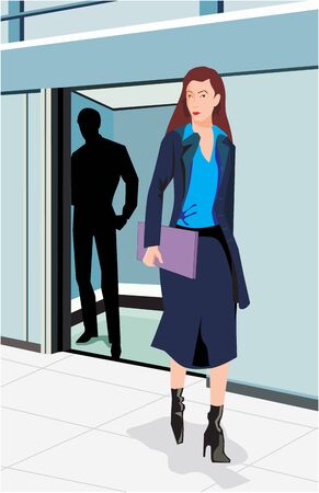 Front view of a businesswomanの写真素材