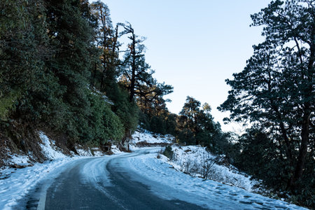 Scenic Landscape, Landscape view of Himalaya snow mountains in Chopta Valley of Uttarakhand, Indiaの写真素材