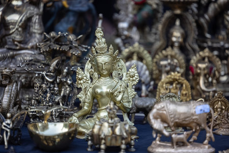 Buddha statue at a market in Kathmandu, Nepal