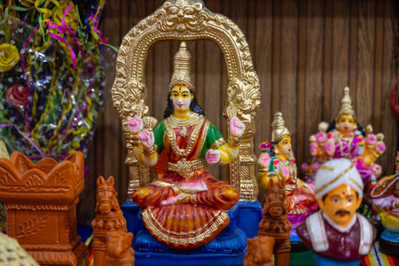 Goddess on display at a Hindu temple.