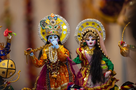 Traditional Balinese carnival mask, closeup of photo with shallow depth of fieldの写真素材