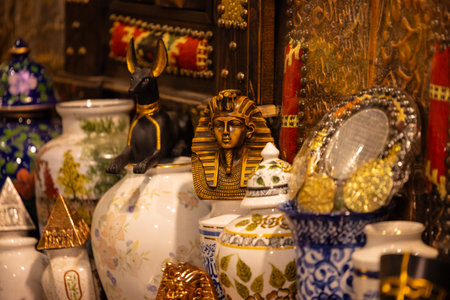 Egyptian souvenirs in the Grand Bazaar, Istanbul, Turkey