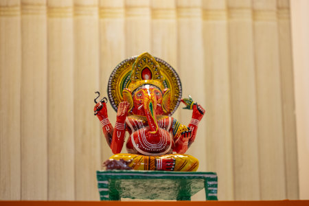 Statue of Lord Ganesha, Ganesh Chaturthiの写真素材