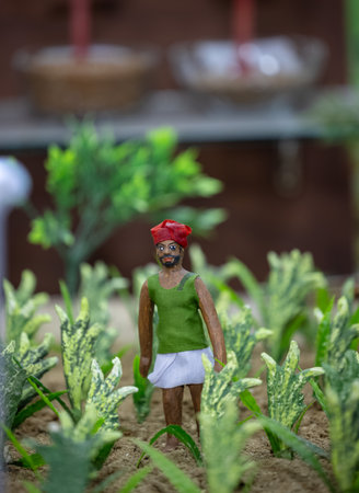 Miniature people in the garden. Miniature people in the garden.