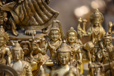Buddha statue in the market, closeup of photo.の写真素材