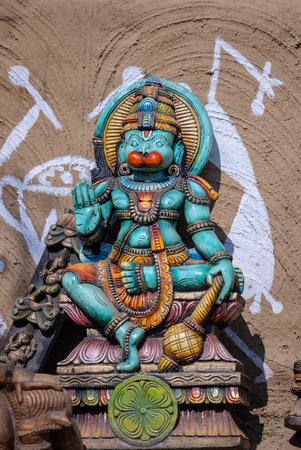 Hindu God Ganesha statue in Bhaktapur Nepalの写真素材