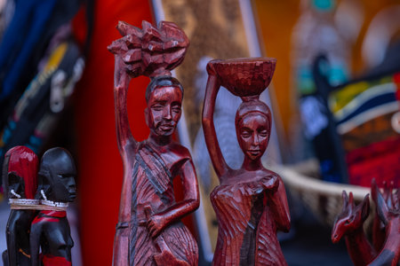 Souvenirs for sale at the market in Colombo.の写真素材