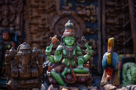 Statue of Lord Ganesha in Bhaktapur, Kathmandu, Nepalの写真素材
