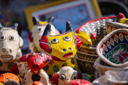 Traditional souvenirs in the streets of Vilnius, Lithuania.の写真素材