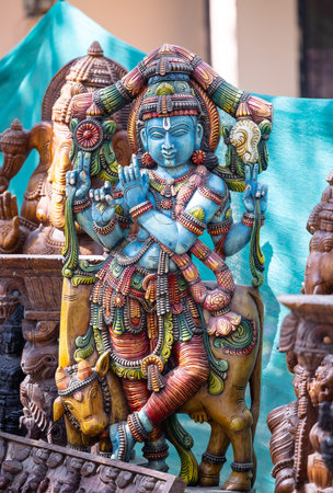 Handmade colourful souvenir products at surajkund craft fair.の写真素材