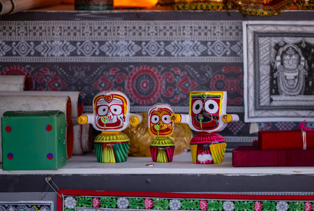 Handmade colourful souvenir products at surajkund craft fair.の写真素材