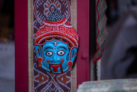 Handmade colourful souvenir products at surajkund craft fair.の写真素材