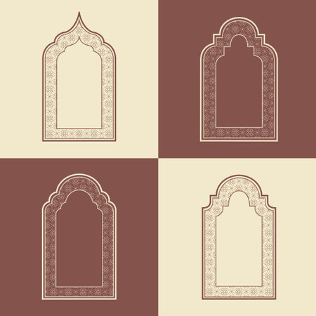 Set of vintage frames. Vector illustration. Can be used for wedding invitations, greeting cards.のイラスト素材