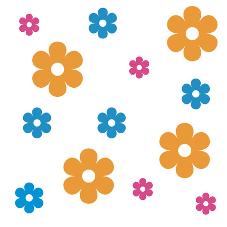 cute flowers design, vector illustration eps10 graphic flat styleのイラスト素材