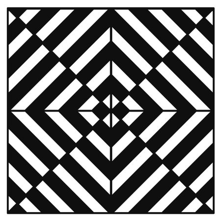 Geometric vector pattern with triangular elements. abstract picture for wallpapers and backgrounds. Black and white ornament.のイラスト素材
