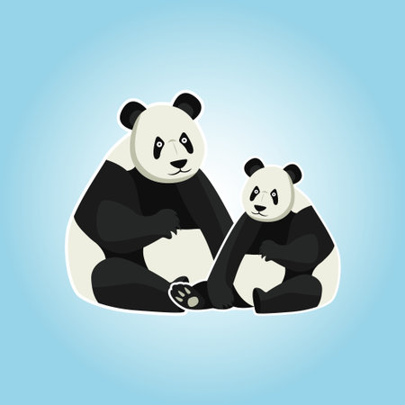 Vector illustration of panda or known as panda bearのイラスト素材