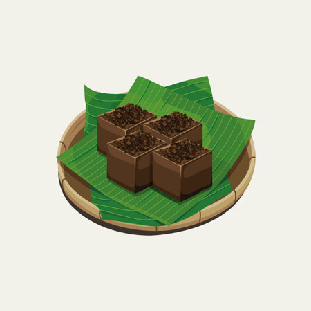 Vector illustration of Malaysia traditional dessert, Kuih Kole Kacangのイラスト素材