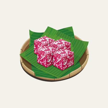 Vector illustration of Malaysia traditional dessert, Kuih Saguのイラスト素材