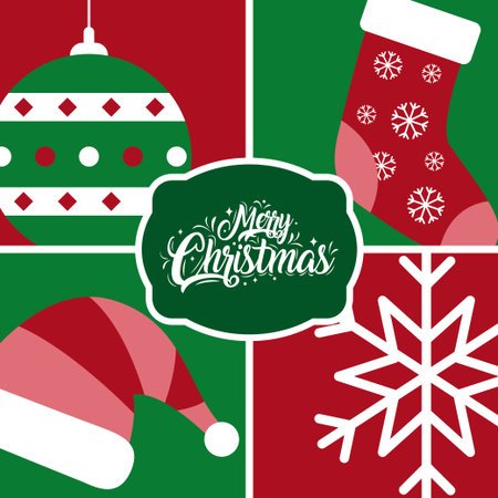 Minimalist vector illustration set of Christmas for social media, cover, backgrounds, banners, postersのイラスト素材