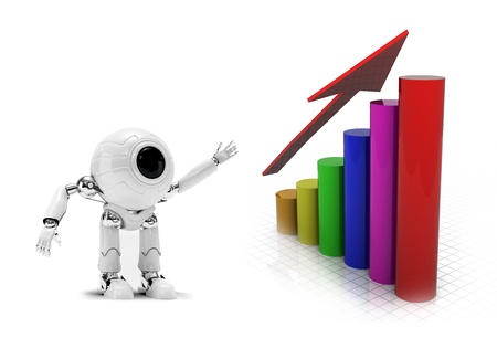 robot business graphの写真素材