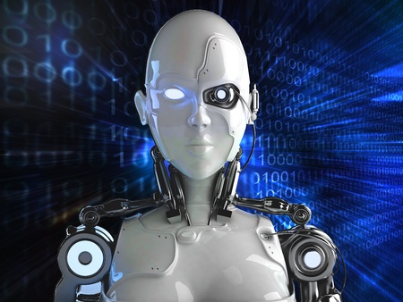 computer robot backgroundの写真素材