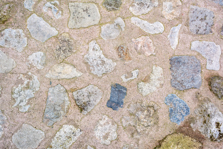 cobblestone with grass texture , stone pathway with grass  backgroundの写真素材