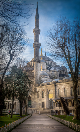 Sultanahmet Mosque the Blue Mosque in Istanbul, Turkey , exterior view of the Blue Mosqueの写真素材
