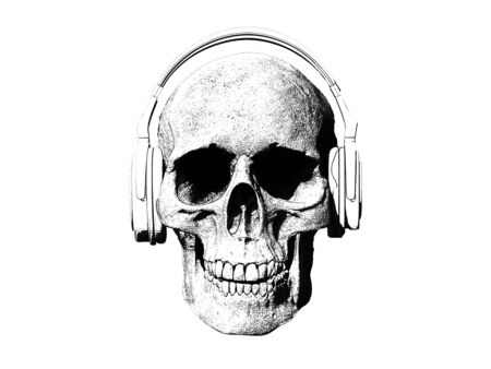 Skull and crossbones isolated in background - 3d illustrationの写真素材