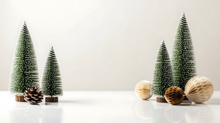 Christmas tree decoration on white background. Christmas and New Year concept.の素材