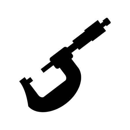 Simple Micrometer Precision Icon Vectorのイラスト素材